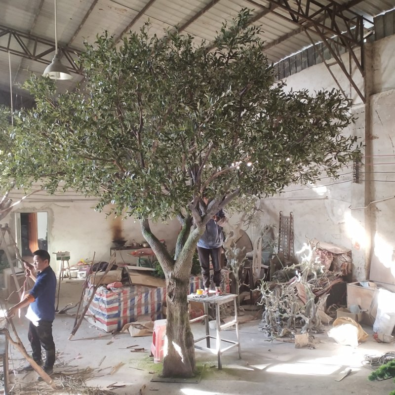 Custom Potted Faux Olive Tree