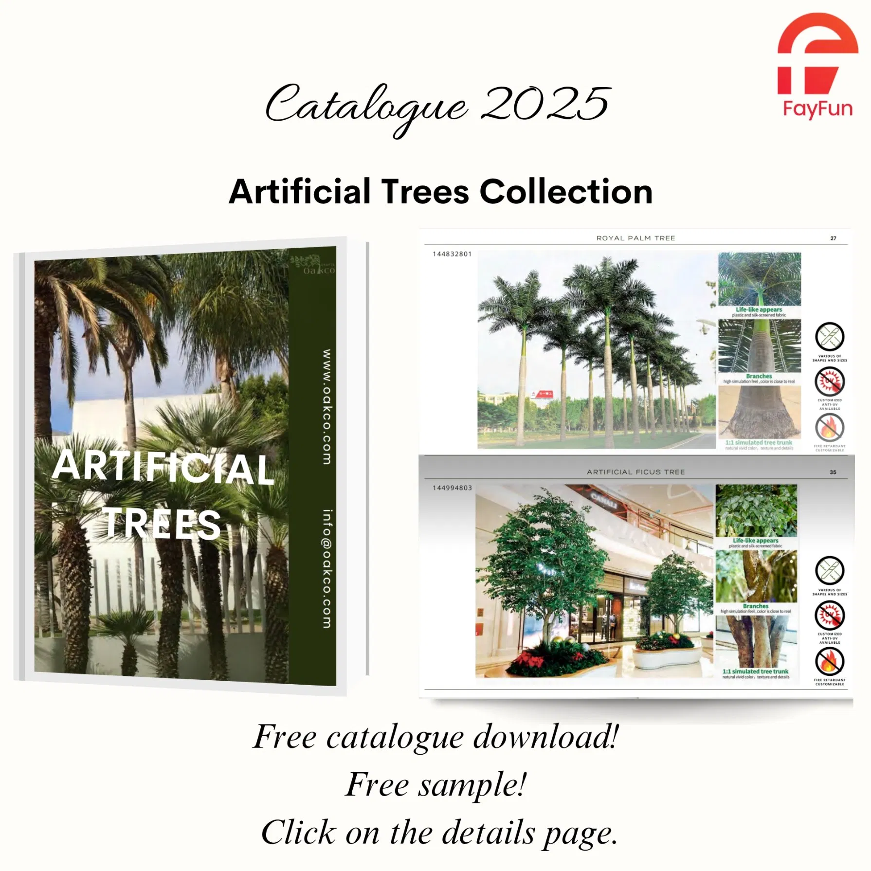 Faux Palm Tree with Real Bark