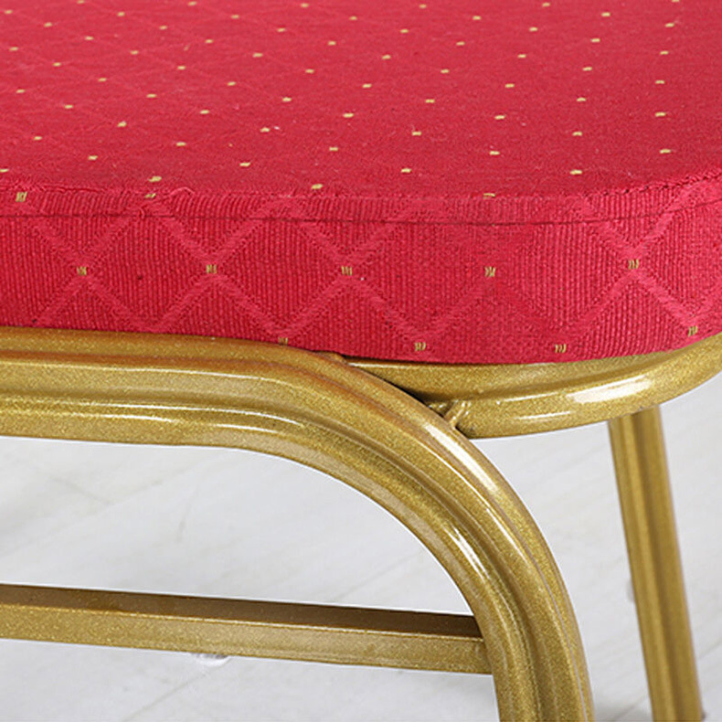 Golden Metal Upholstered Banquet Chair