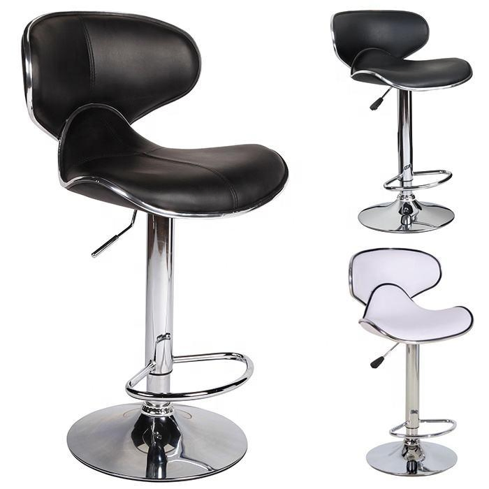 Chrome Base Adjustable Bar Stool