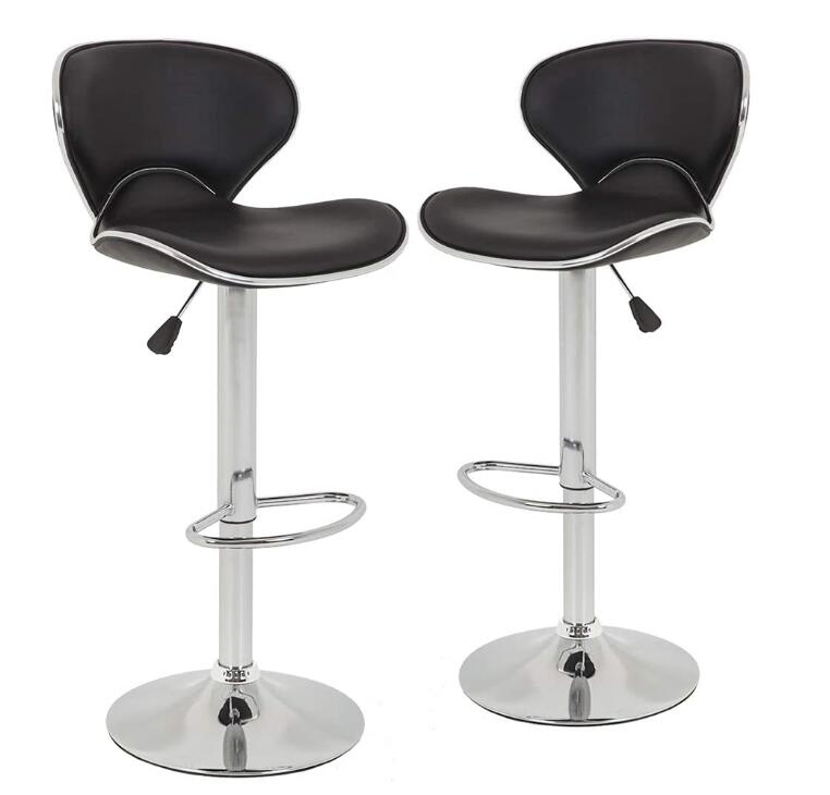 Chrome Base Adjustable Bar Stool