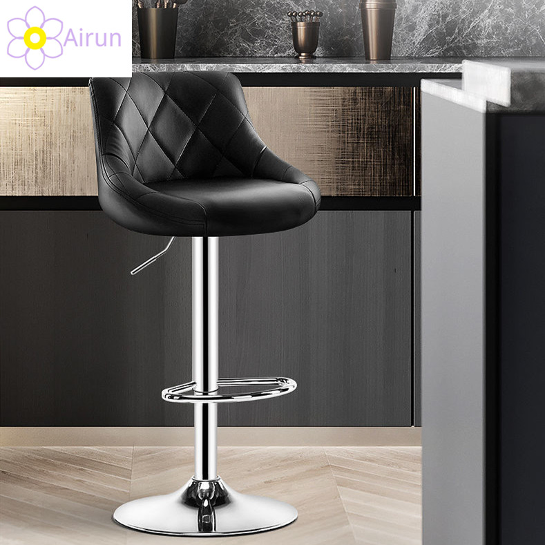 Hydraulic Lift Leather Bar Chair
