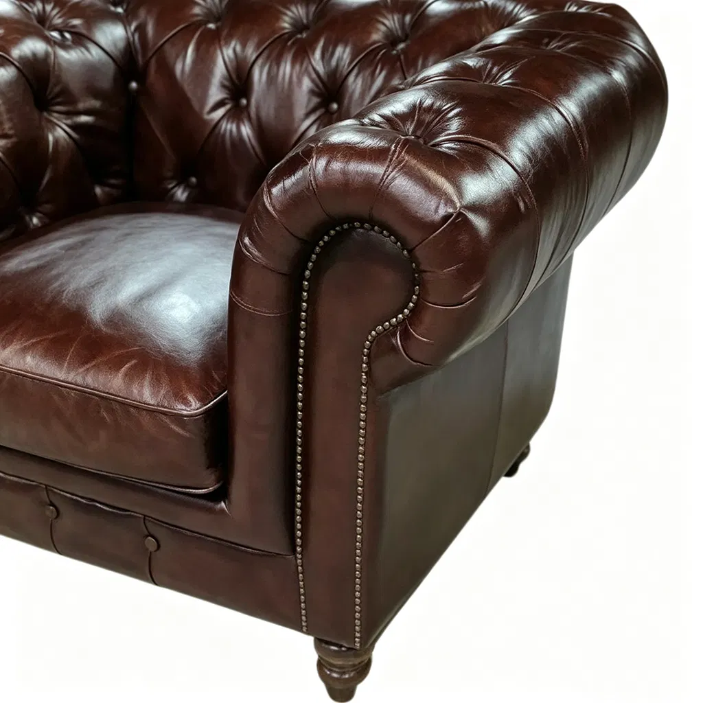 Chesterfield Leather Bar Armchair