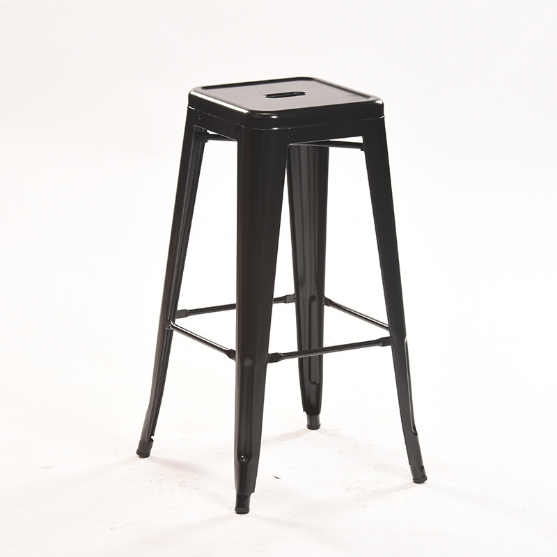 Modern Minimalist Wrought Iron Bar Stool