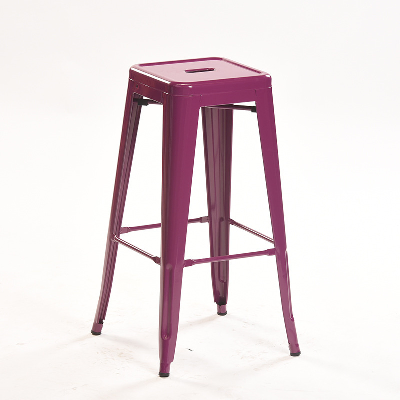 Modern Minimalist Wrought Iron Bar Stool