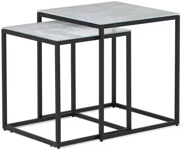 2-Tier Industrial Wood Center Table