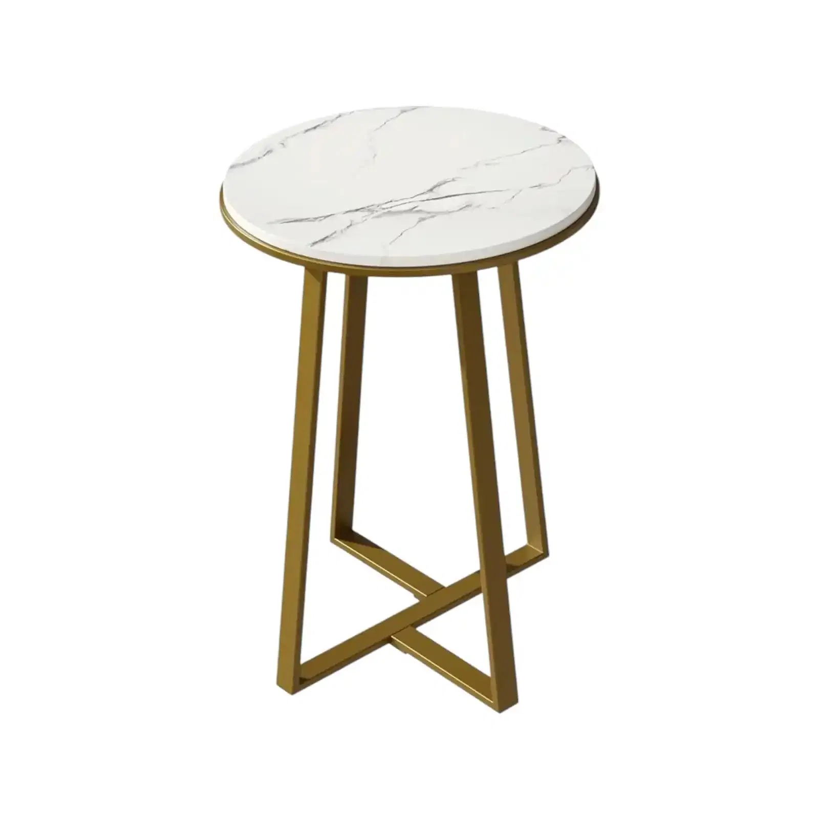 Marble Gold Side Table Set