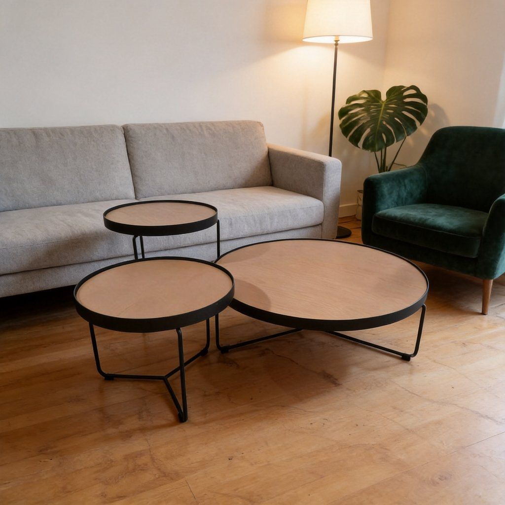 Minimalist Wooden Top Side Table