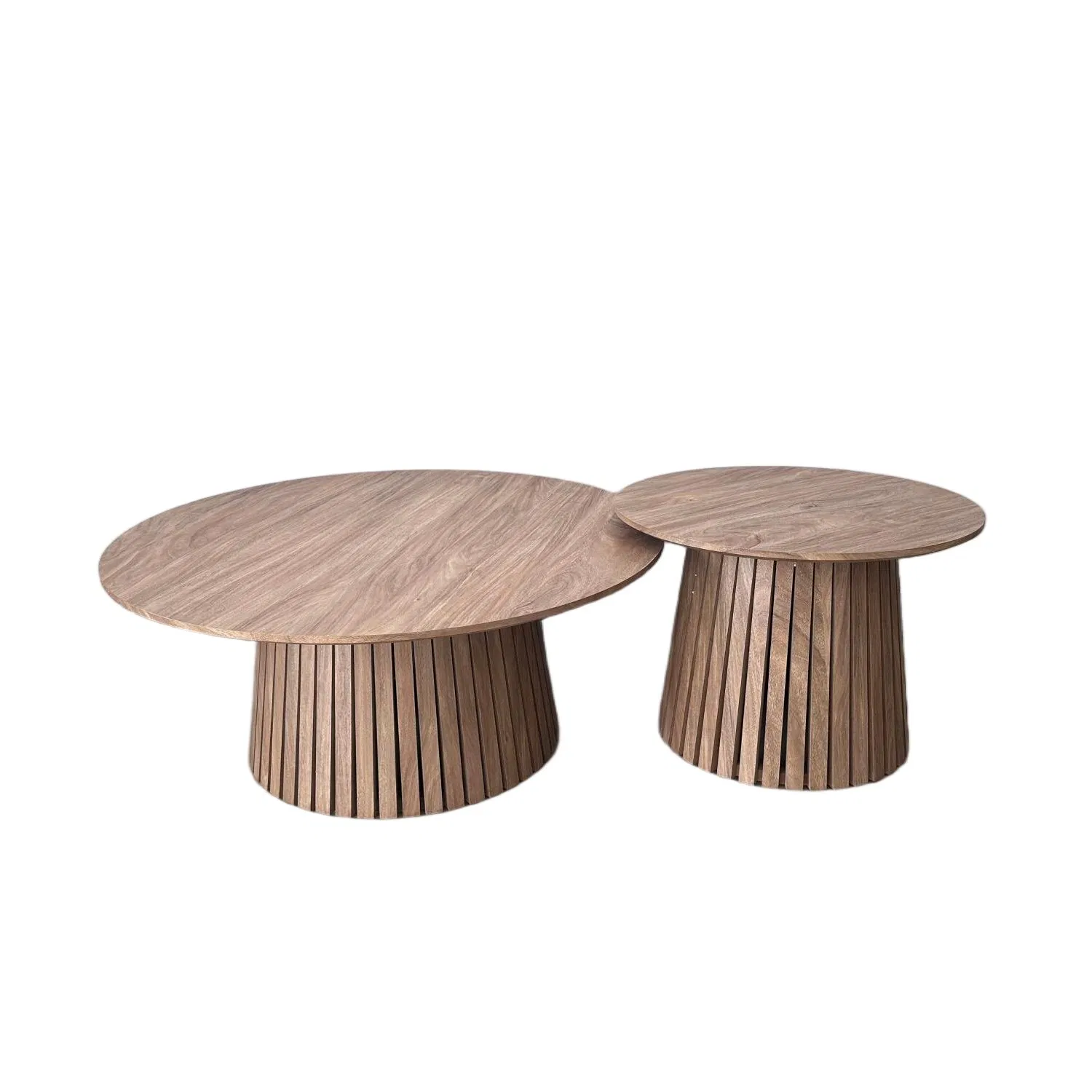 Nesting Round Wooden Tea Table
