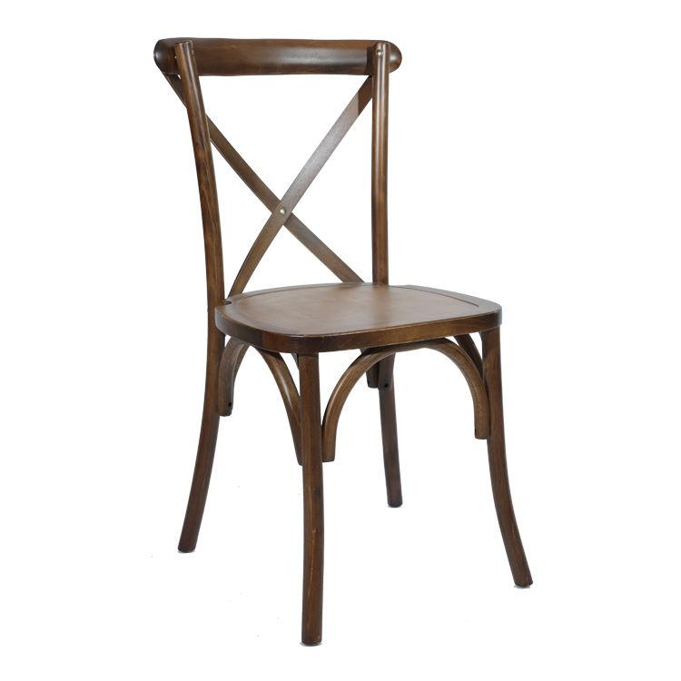 Cross Back Wooden Dining Chair