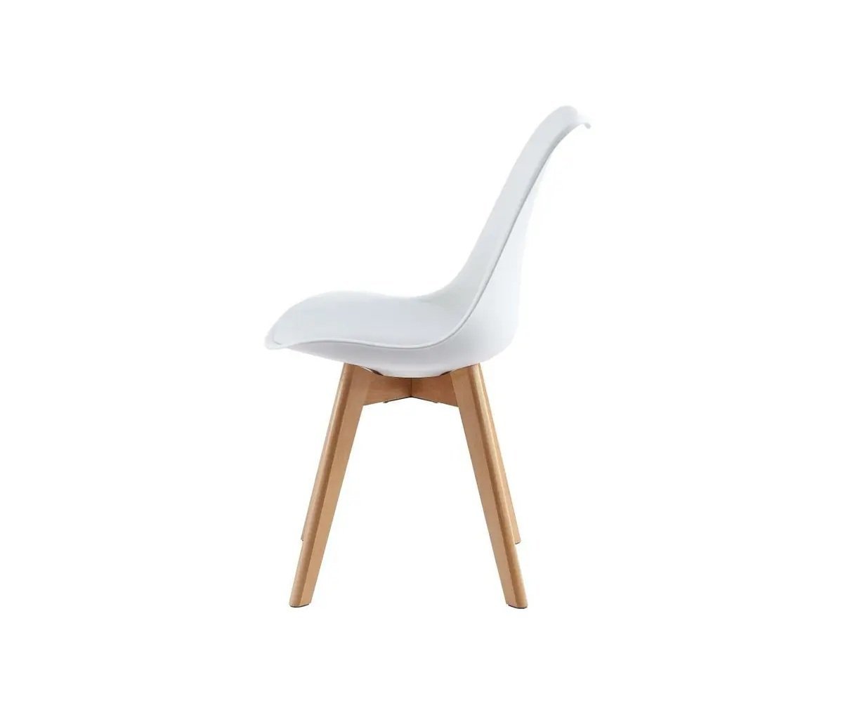 Eames Style Retro Cushion Chair (White)