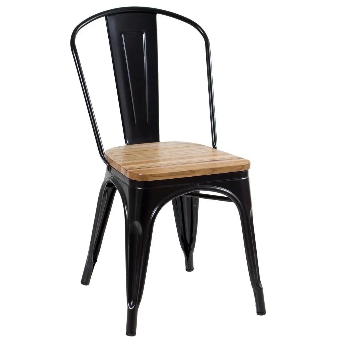 Solid Wood Seat Tolix Chair