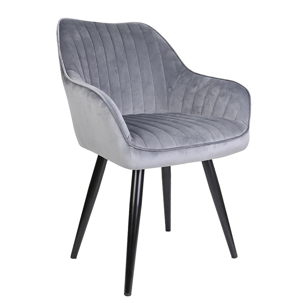 Velvet Armrest Dining Chair