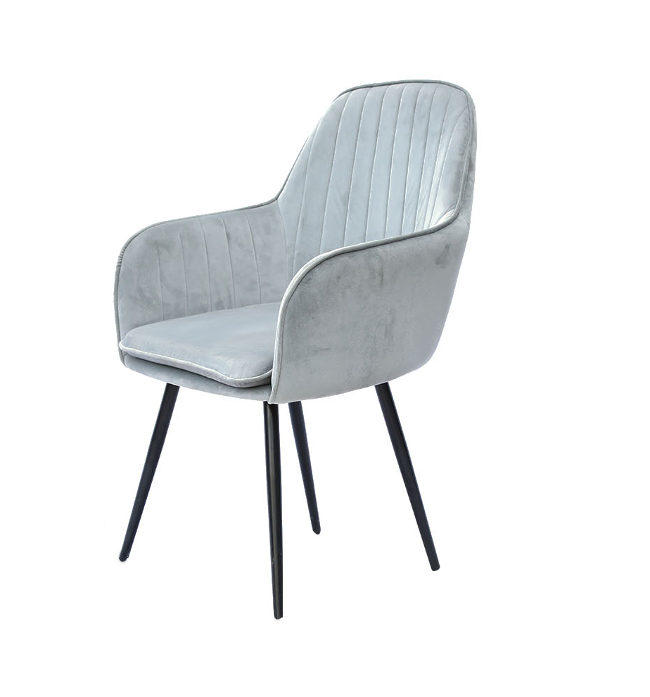 Velvet Armrest Dining Chair