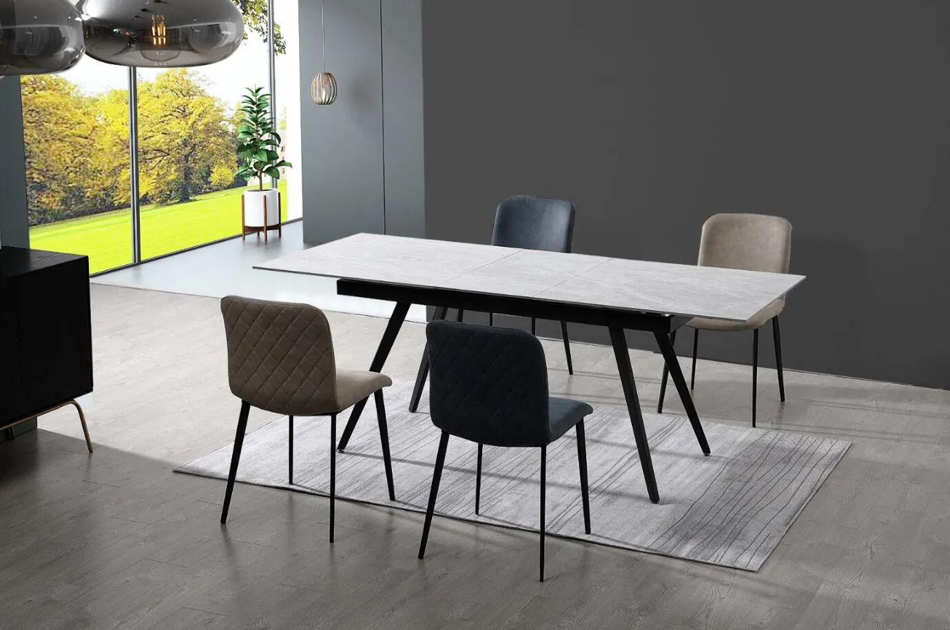 Nordic Stone Table with Chairs