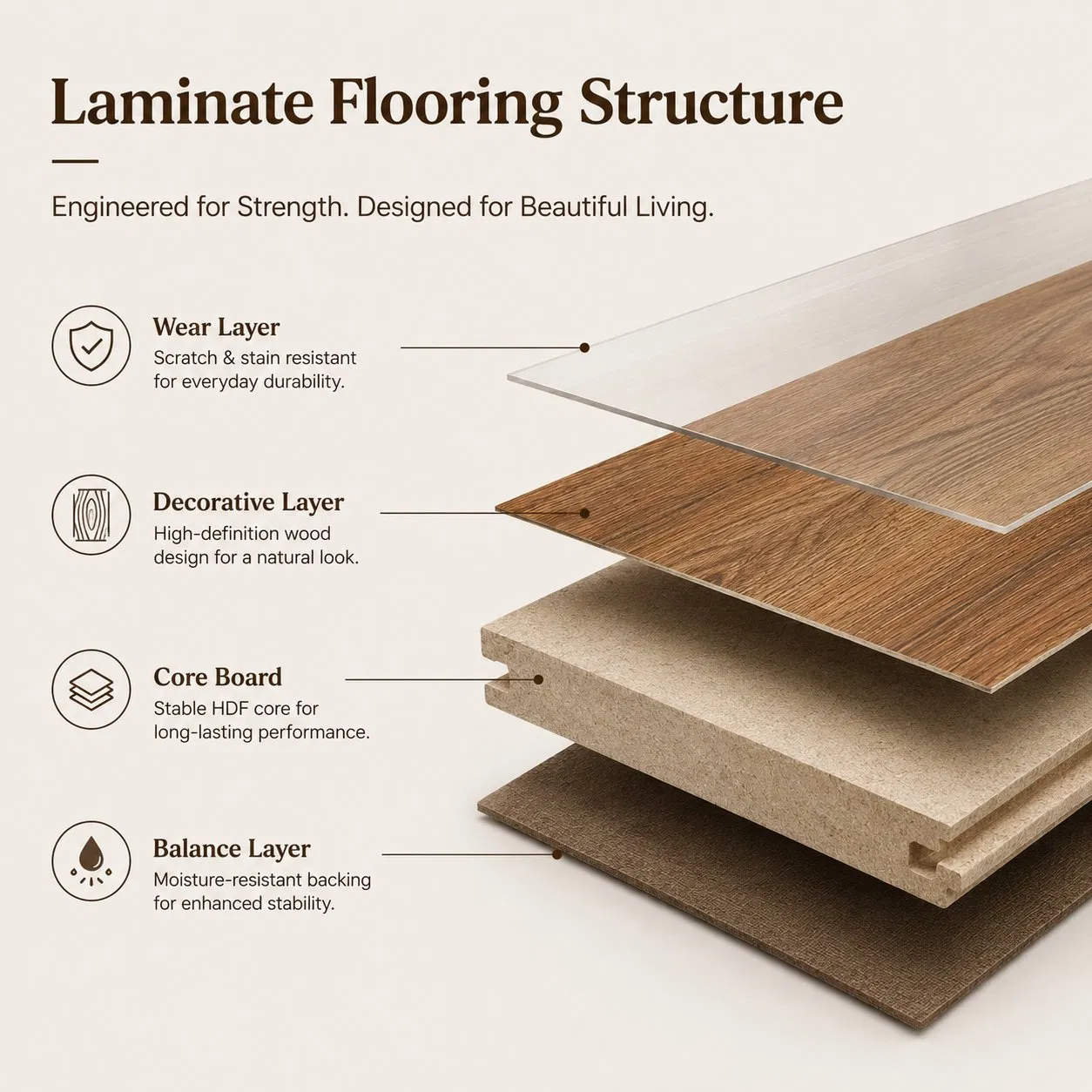 AC4 12mm HDF Laminate Flooring