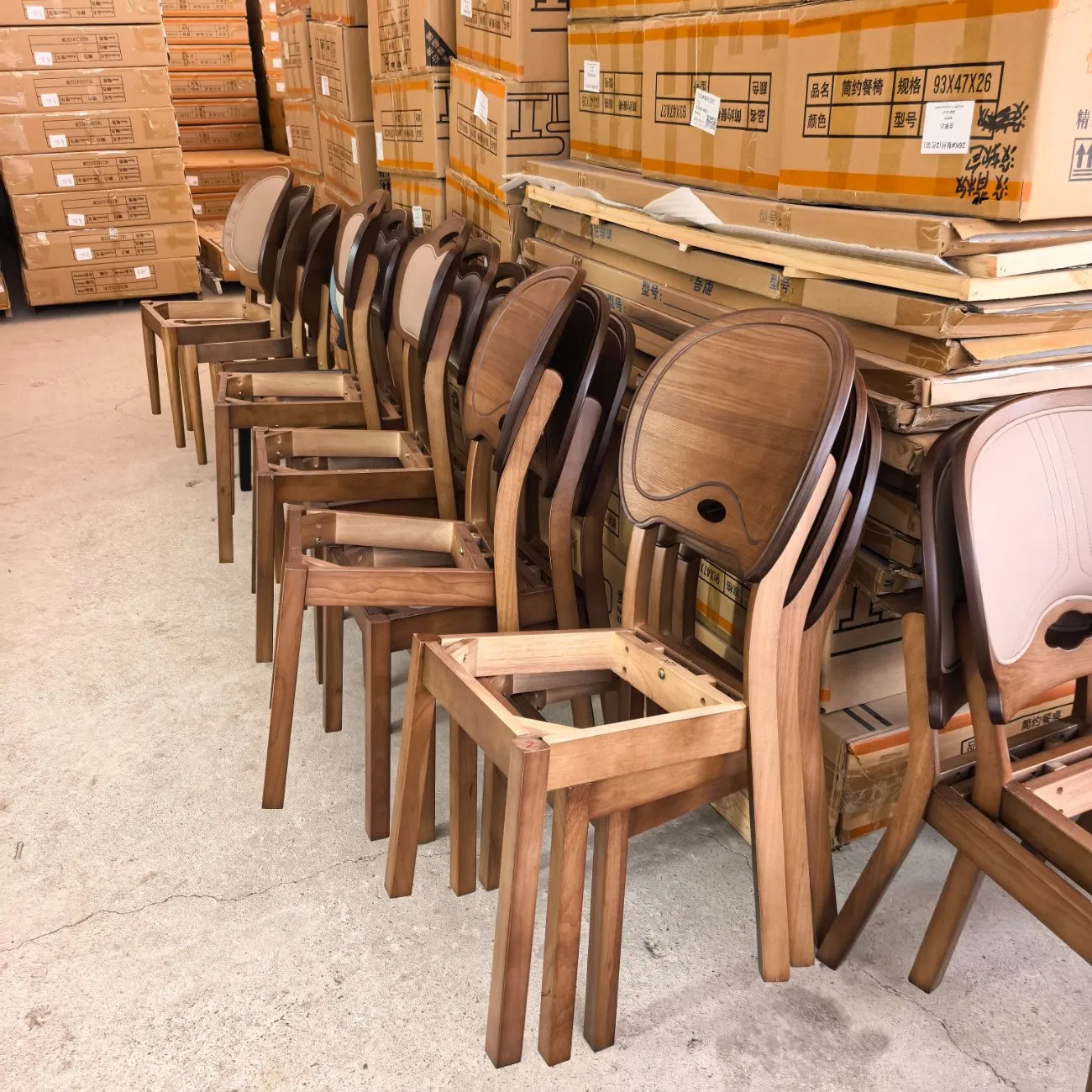Black and Walnut Upholstered Chair
