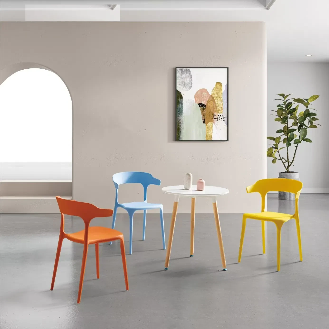 Colorful All-Plastic Leisure Chair