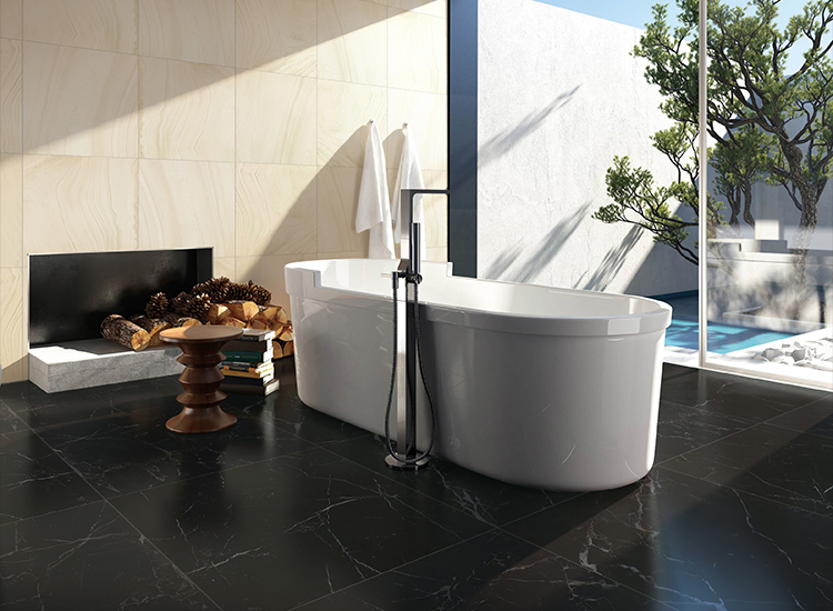 Nero Marquina Porcelain Floor Tile