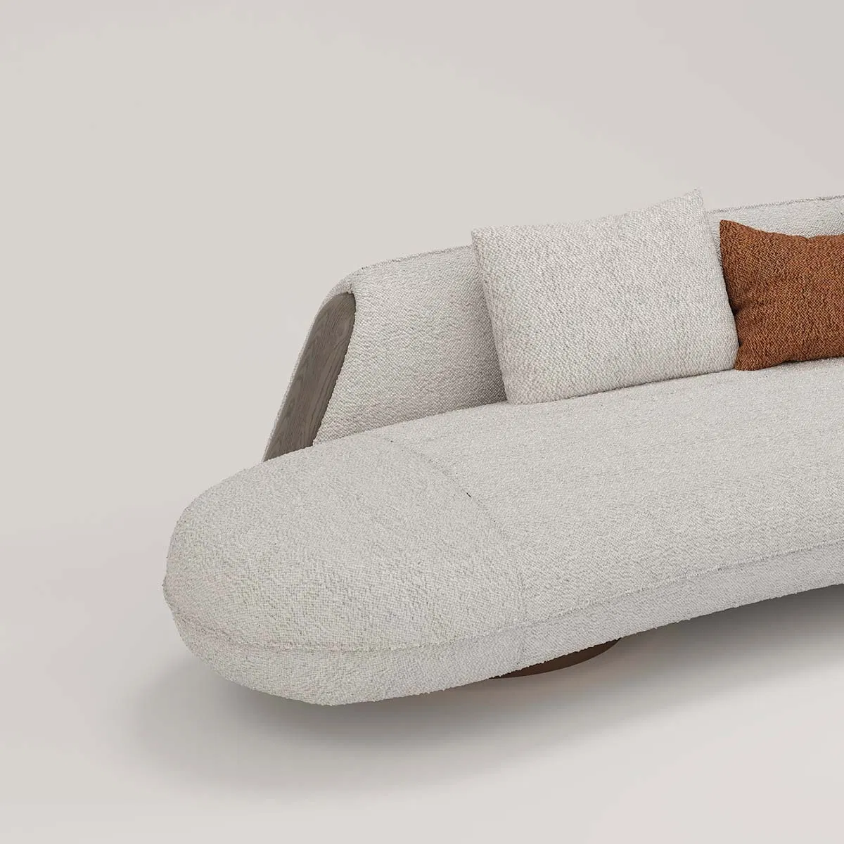 Solid Wood Three Seater Sofa