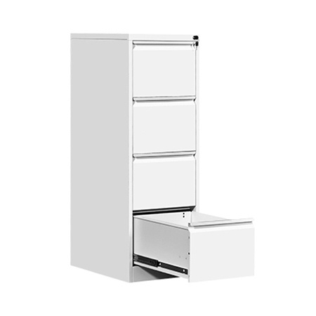 White Steel 4 Drawer Cabinet